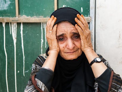 Verdrietige vrouw uit Jemen
