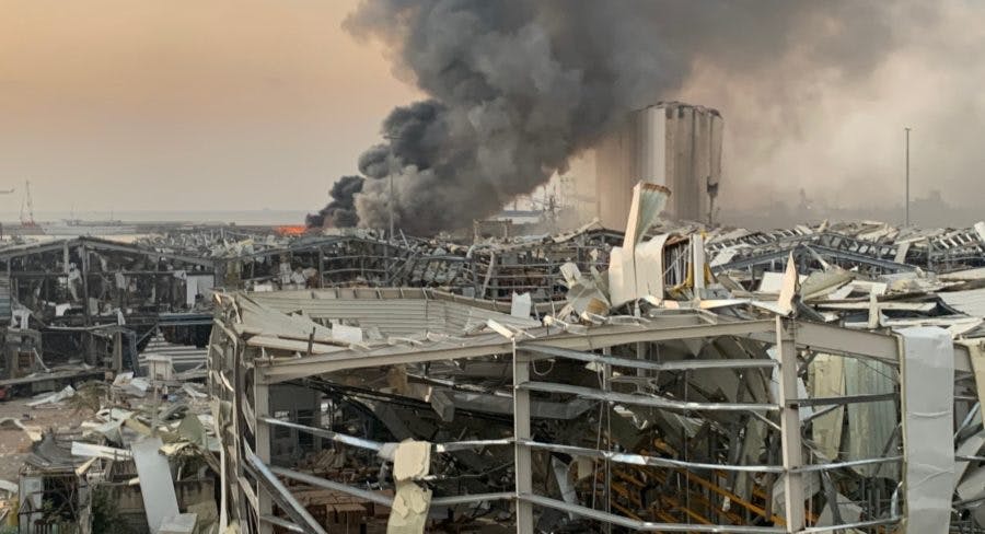 Explosie in Libanon in 2020 ten tijde van Corona